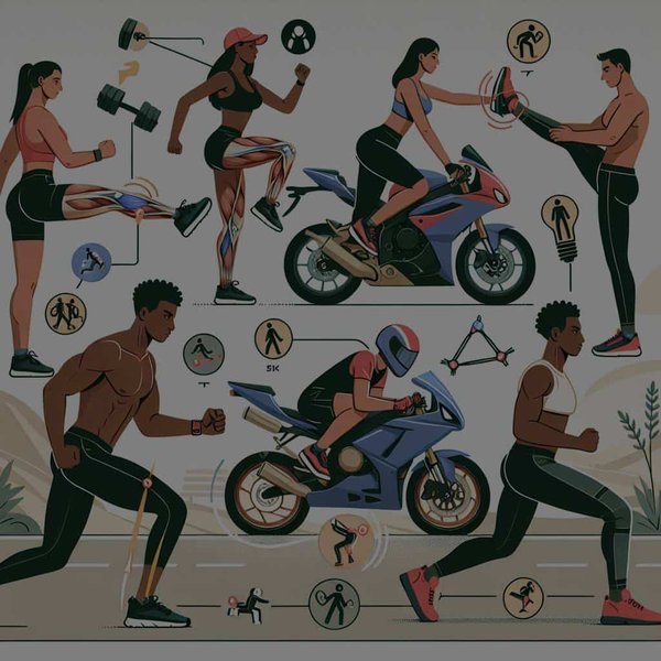 Quels exercices pratiquer pour renforcer le contrôle des jambes pour la conduite d'une moto sportive ?