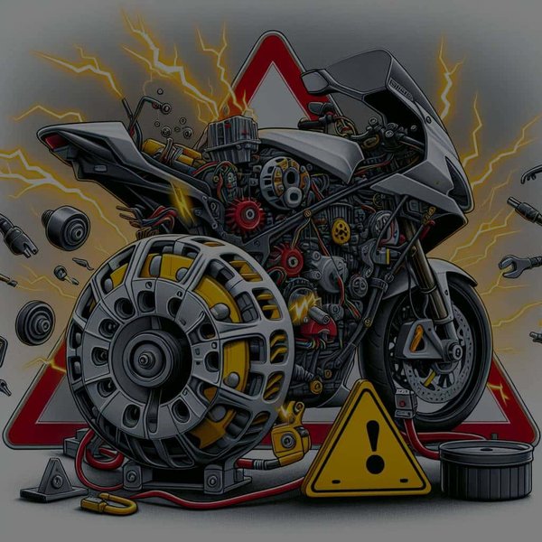 Quels sont les signes avant-coureurs d'une défaillance de l'alternateur sur une Aprilia RSV Mille ?